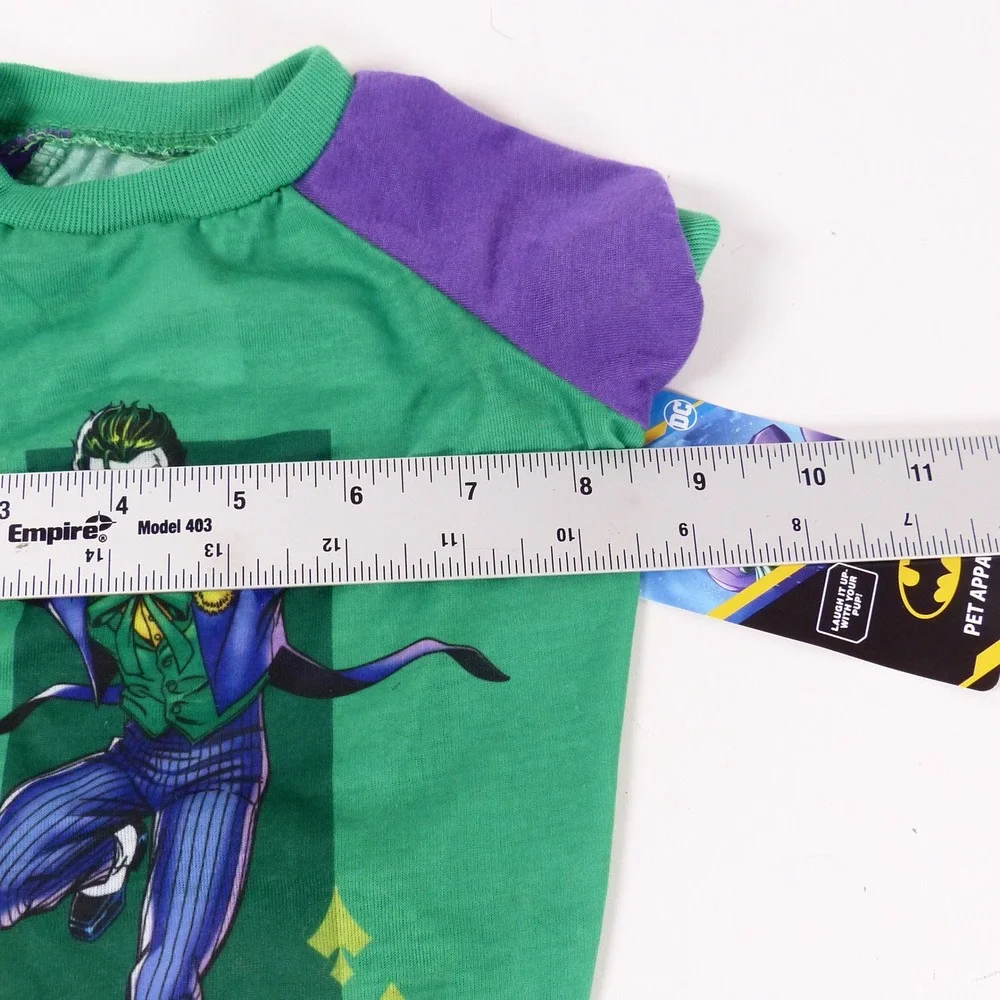 DC Comics Batman The Joker Dog Pet Costume Shirt Green Purple Size S Small NWT
